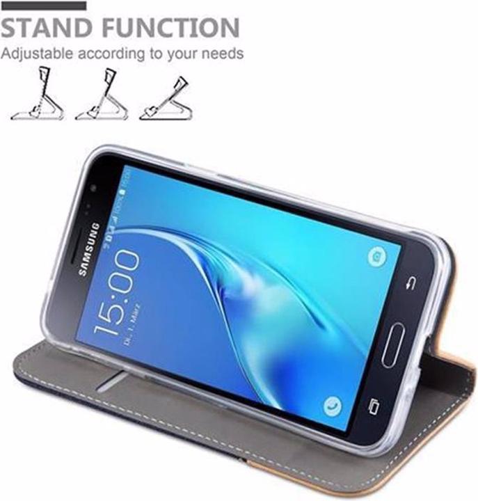 Actual product image Cadorabo Book Jeans Optics Cover (Samsung Galaxy J3 (2016))