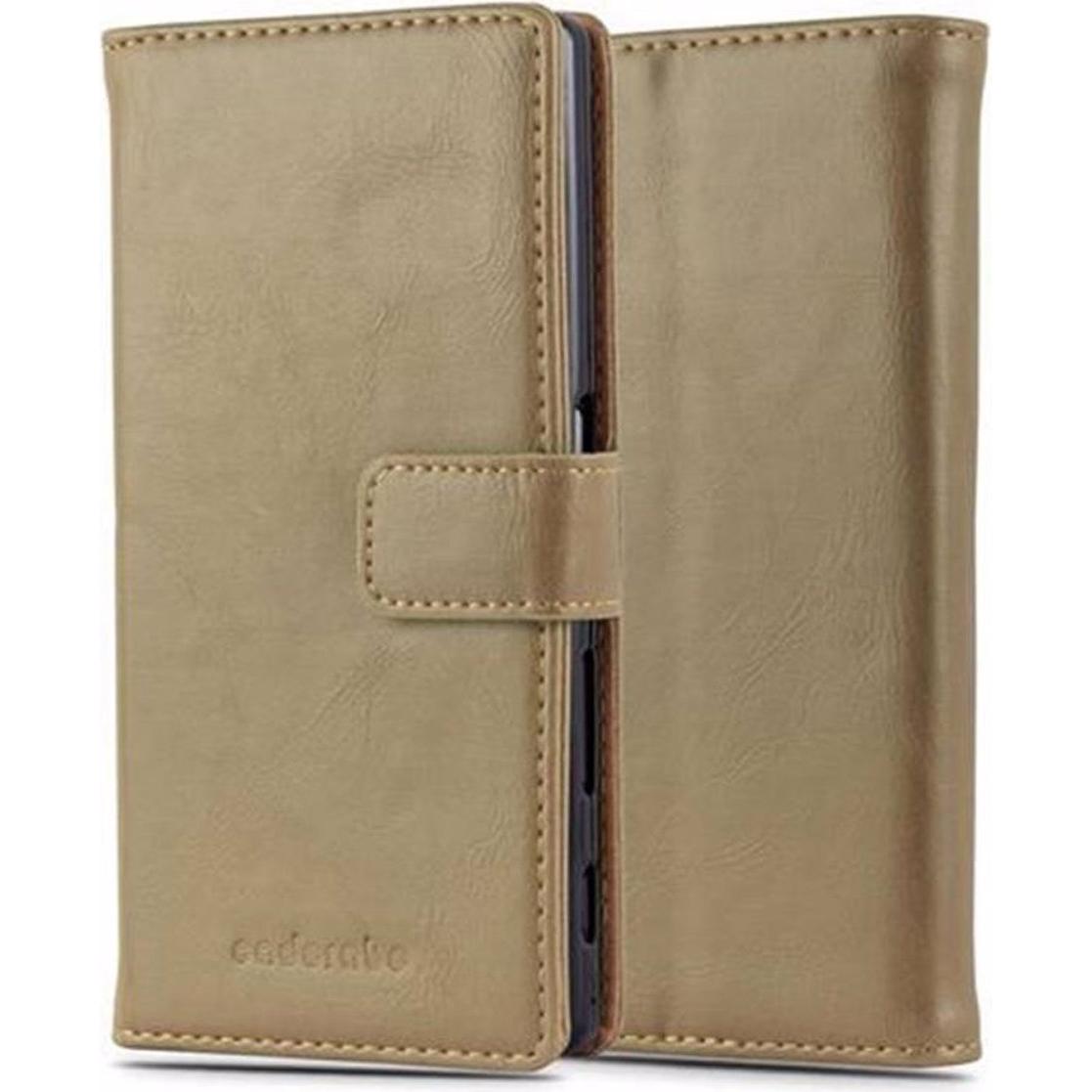Cadorabo Book Luxury Cover (Sony Xperia Z5), Smartphone Hülle, Braun