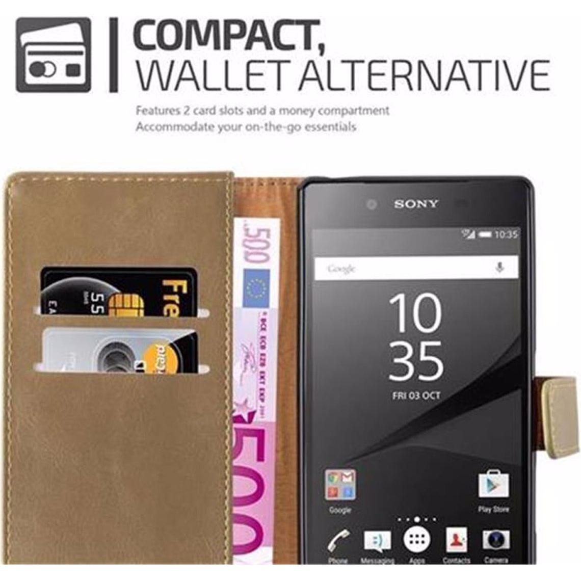 Thumbnail - Cadorabo Book Luxury Cover (Sony Xperia Z5), Smartphone Hülle, Braun