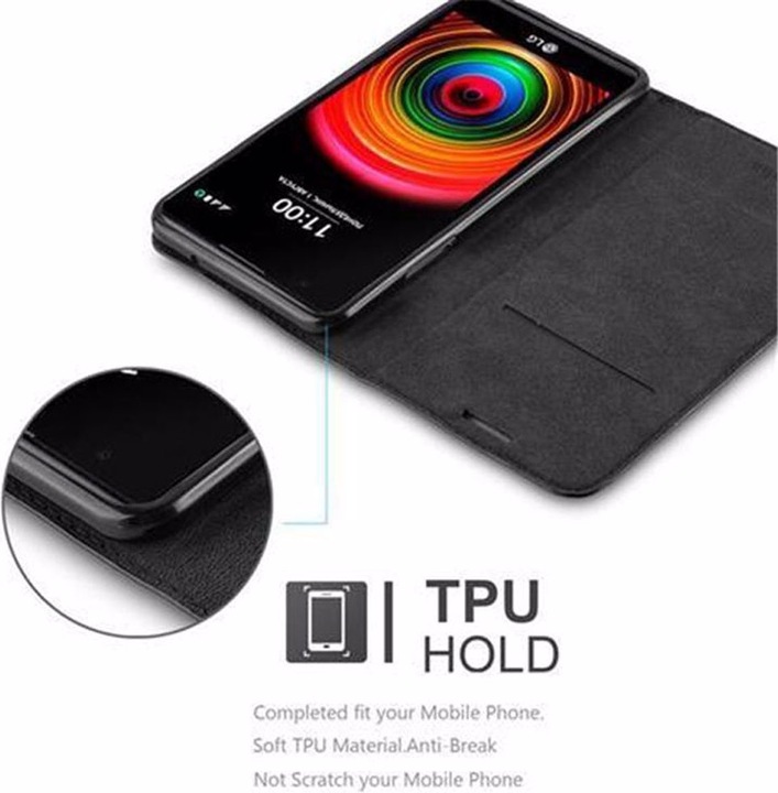Actual product image Cadorabo Book Invisible Magnet Cover (LG X Power)