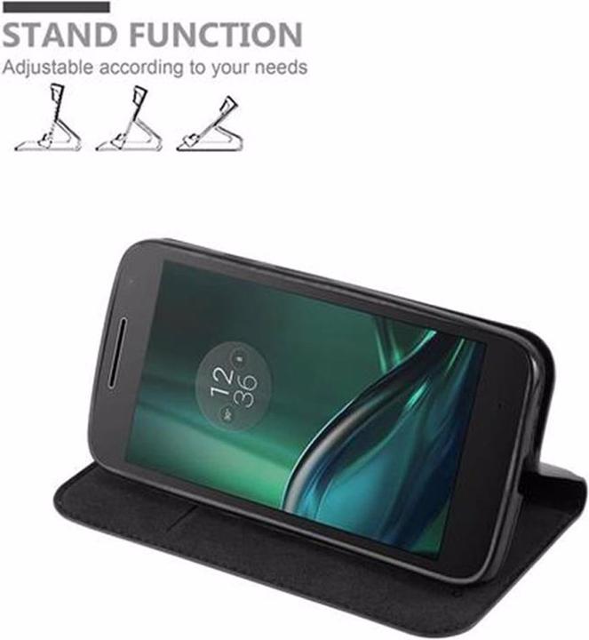 Actual product image Cadorabo Book Invisible Magnet Cover (Motorola Moto G4 Play)
