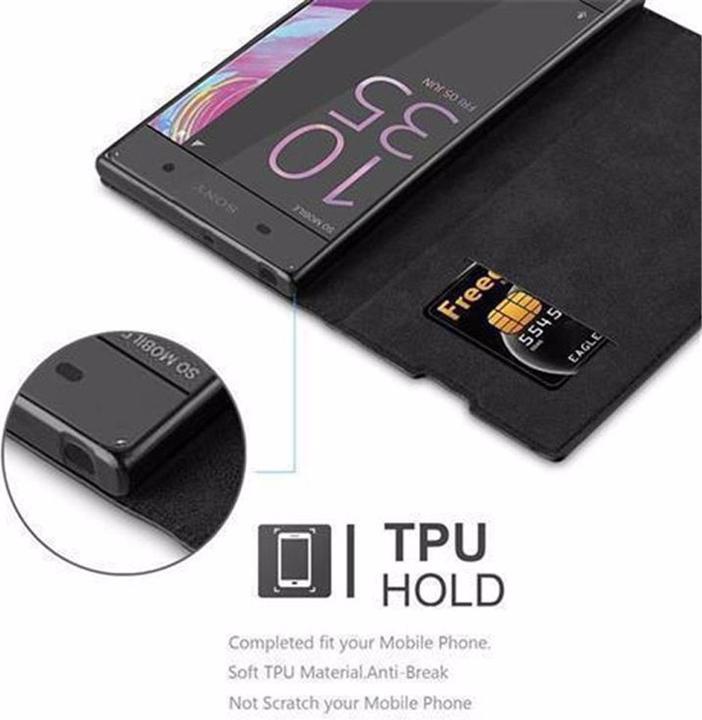 Actual product image Cadorabo Book Invisible Magnet Cover (Sony Xperia XA1)