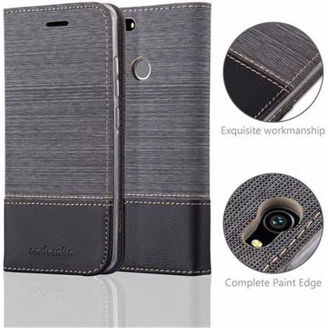 Thumbnail - Cadorabo Book Jeans Optik Cover (Huawei Nova), Smartphone Hülle, Grau