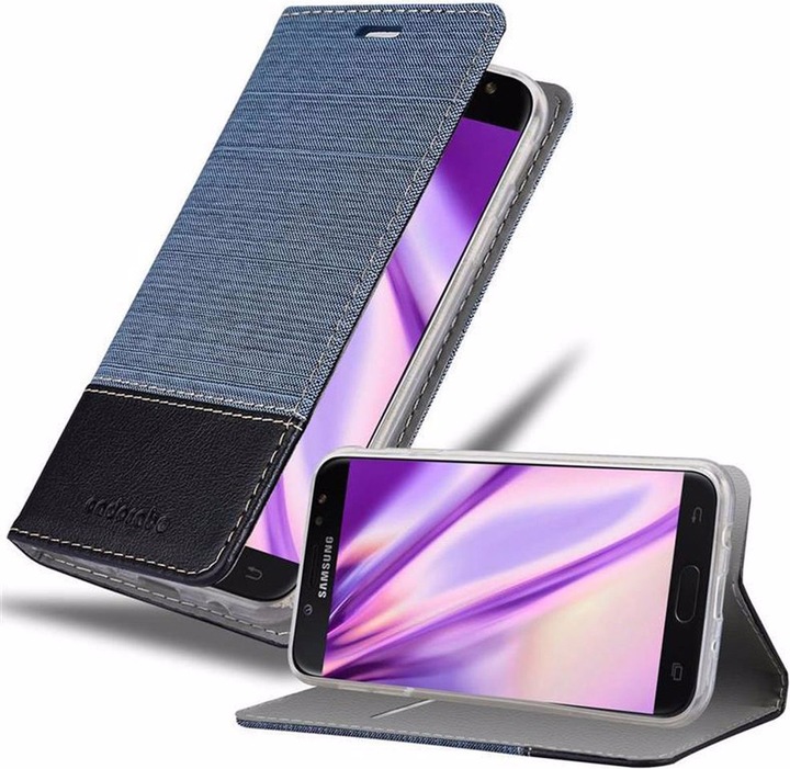 Produktbild Cadorabo Book Jeans Optik Cover (Samsung Galaxy J7 2017)