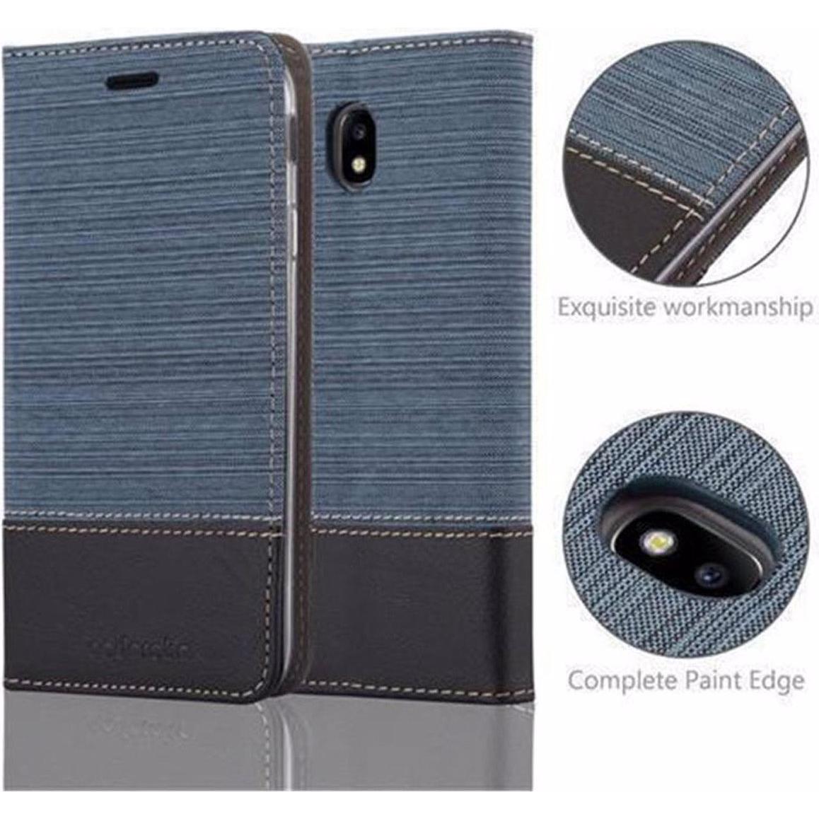 Thumbnail - Cadorabo Book Jeans Optik Cover (Samsung Galaxy J7 2017), Smartphone Hülle, Blau