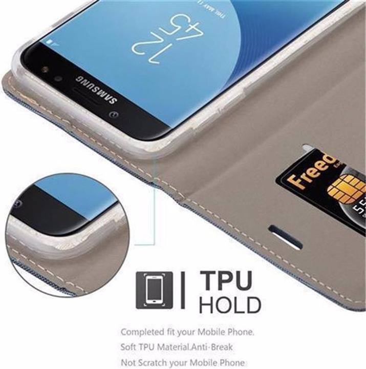 Produktbild Cadorabo Book Jeans Optik Cover (Samsung Galaxy J7 2017)