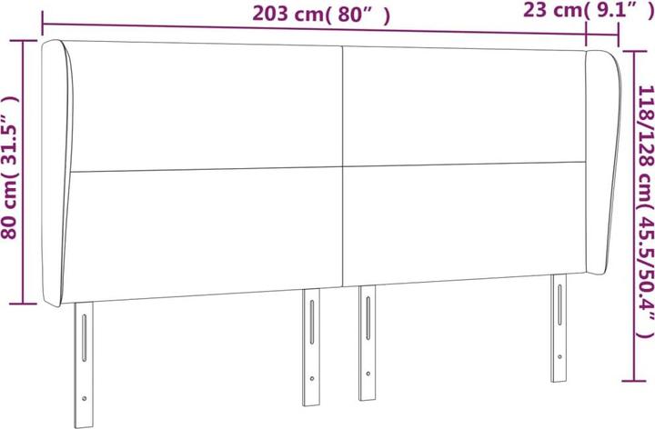 Actual product image vidaXL Cassandra (203 x 23 x 128 cm)