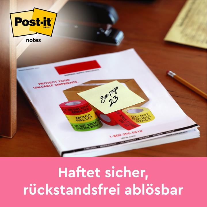 Actual product image Post-it Adhesive notes package yellow (76 x 127 mm)