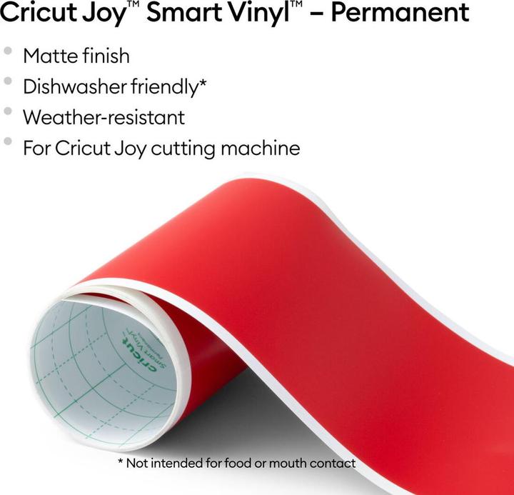 Productafbeelding Cricut Smart Vinyl Permanent Joy 14x122cm 1 vel Mat Rood (P)
