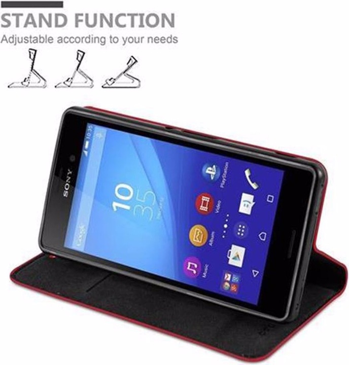 Actual product image Cadorabo Book Invisible Magnet Cover (Sony Xperia M4 Aqua)