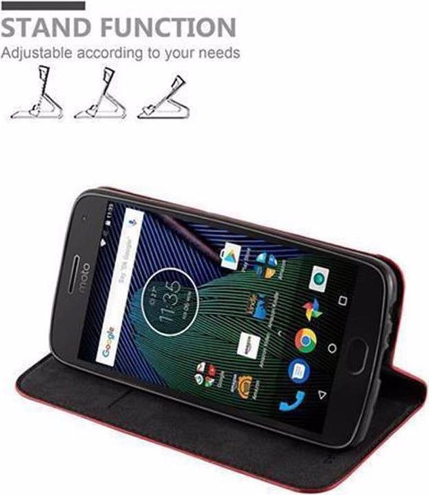 Actual product image Cadorabo Book Invisible Magnet Cover (Motorola Moto G5 Plus)