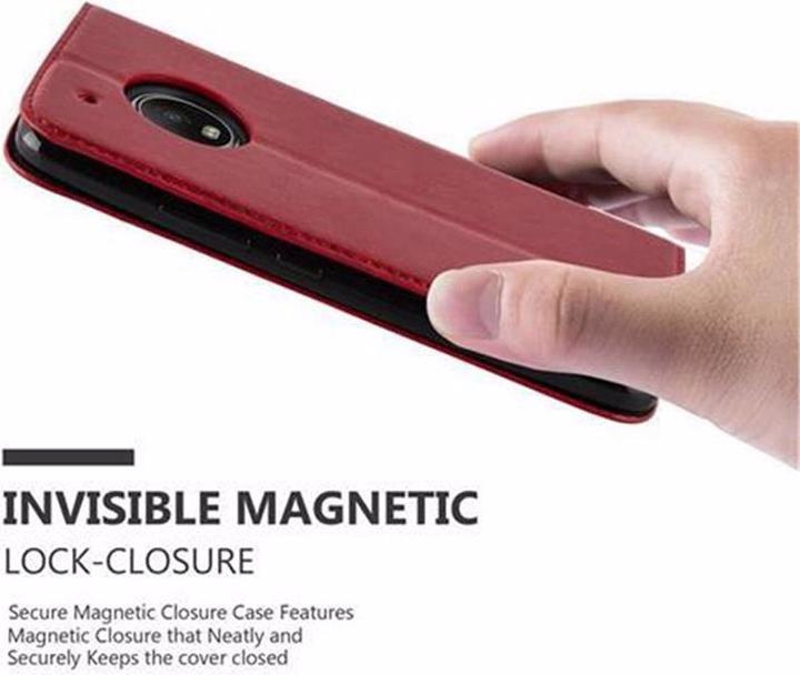 Actual product image Cadorabo Book Invisible Magnet Cover (Motorola Moto G5 Plus)