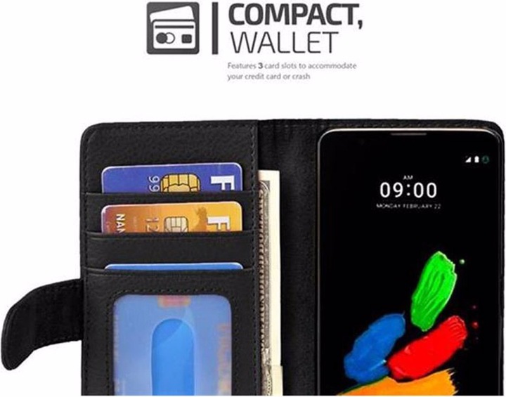 Actual product image Cadorabo Book with 3 card slots cover (LG K8)