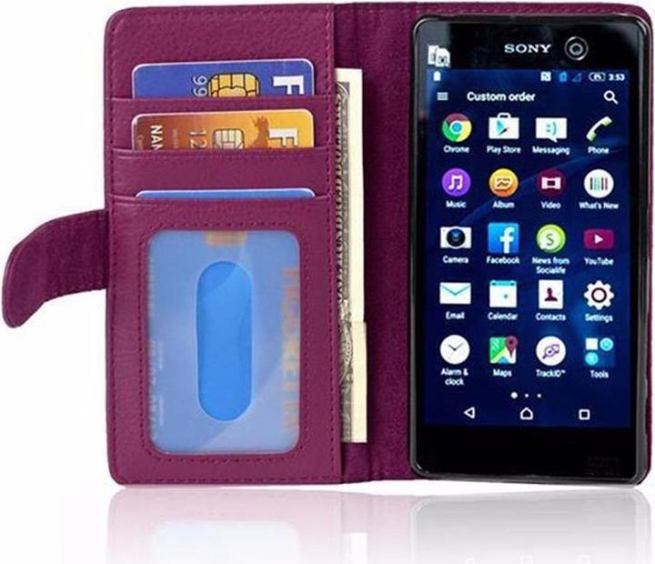 Actual product image Cadorabo Book with 3 card slots cover (Sony Xperia M5)
