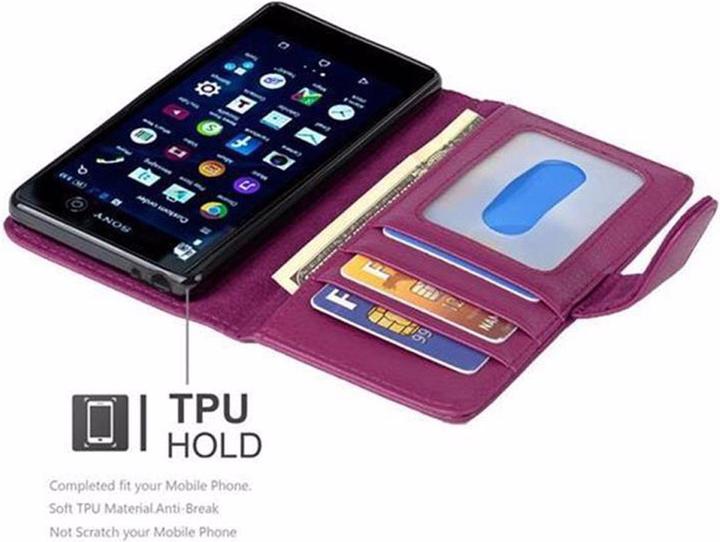 Actual product image Cadorabo Book with 3 card slots cover (Sony Xperia M5)