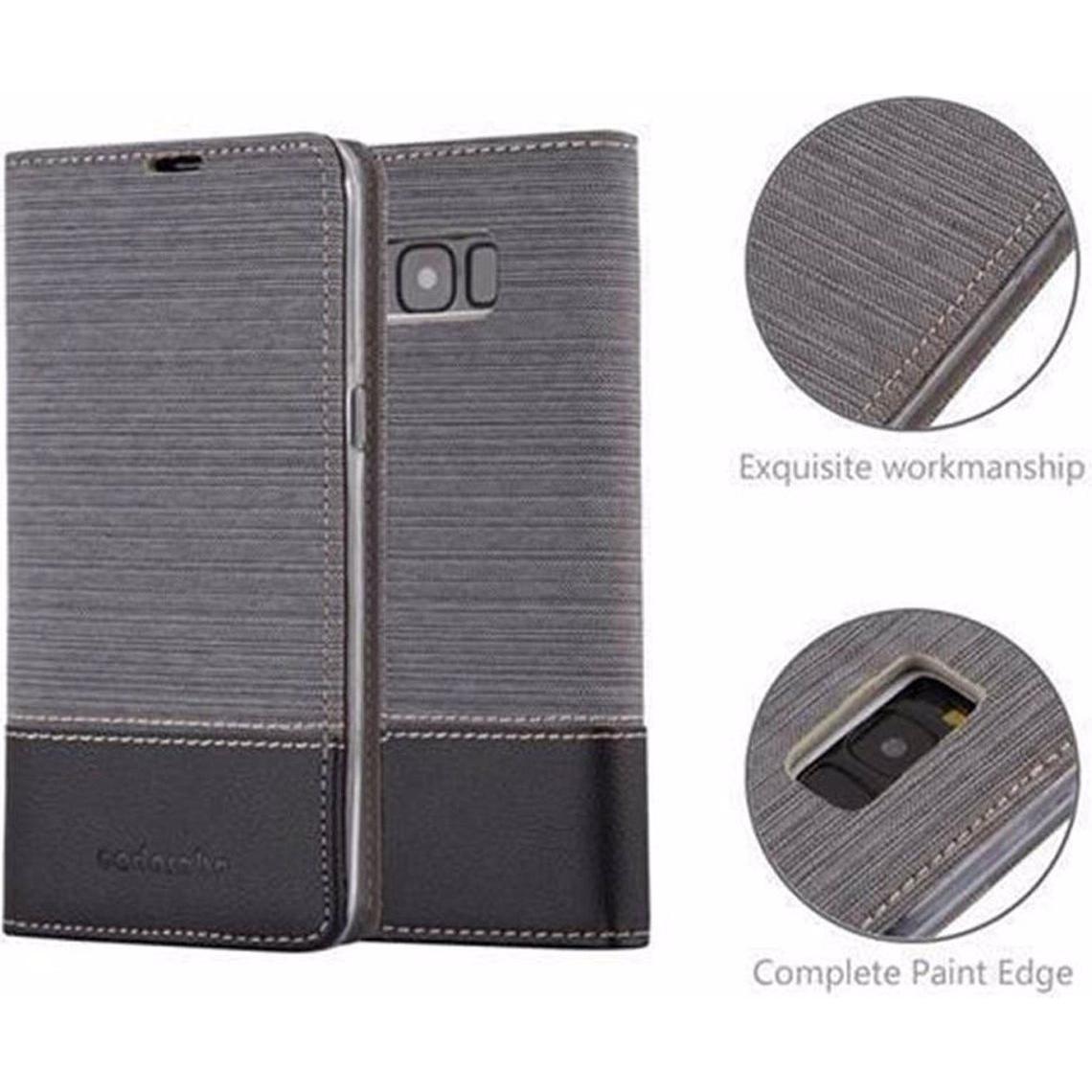 Thumbnail - Cadorabo Book Jeans Optik Cover (Samsung Galaxy S8), Smartphone Hülle, Grau