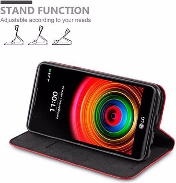 Actual product image Cadorabo Book Invisible Magnet Cover (LG X Power)