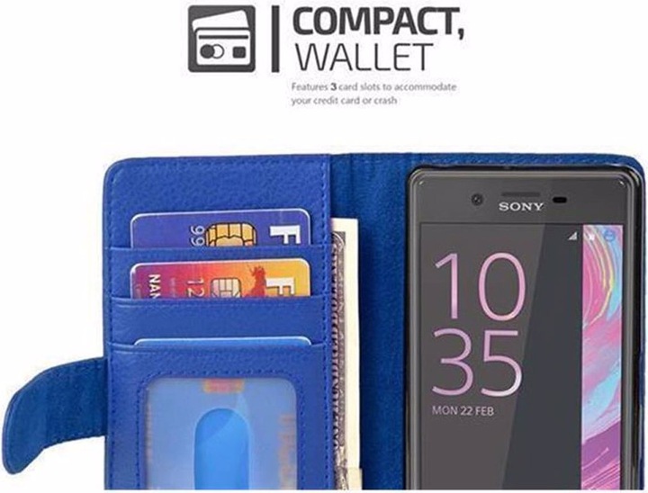 Actual product image Cadorabo Book with 3 card slots cover (Sony Xperia X)