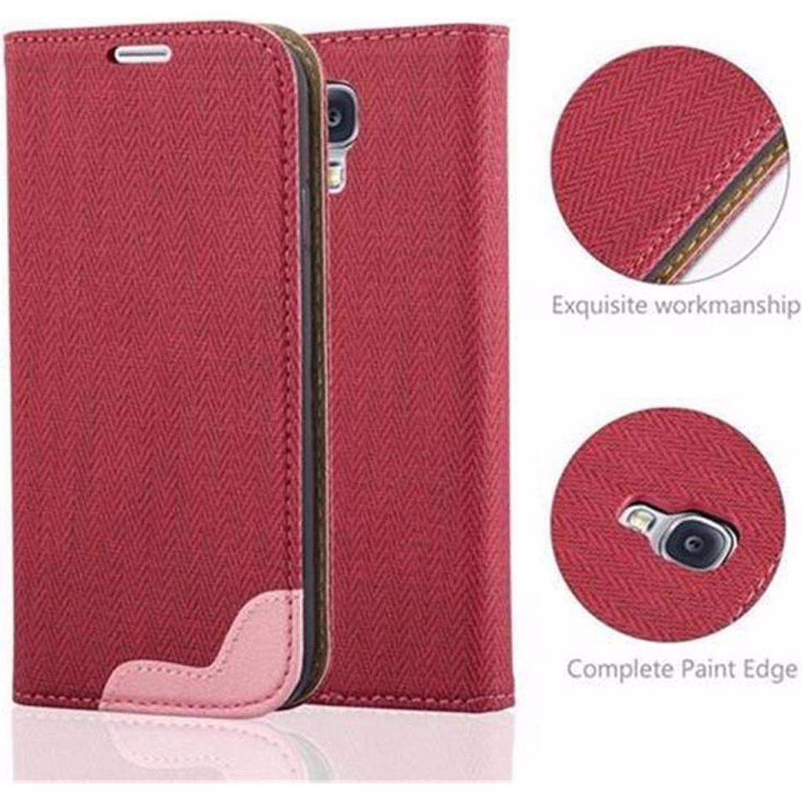Thumbnail - Cadorabo Book Bast Optik Cover (Samsung Galaxy S4), Smartphone Hülle, Rot