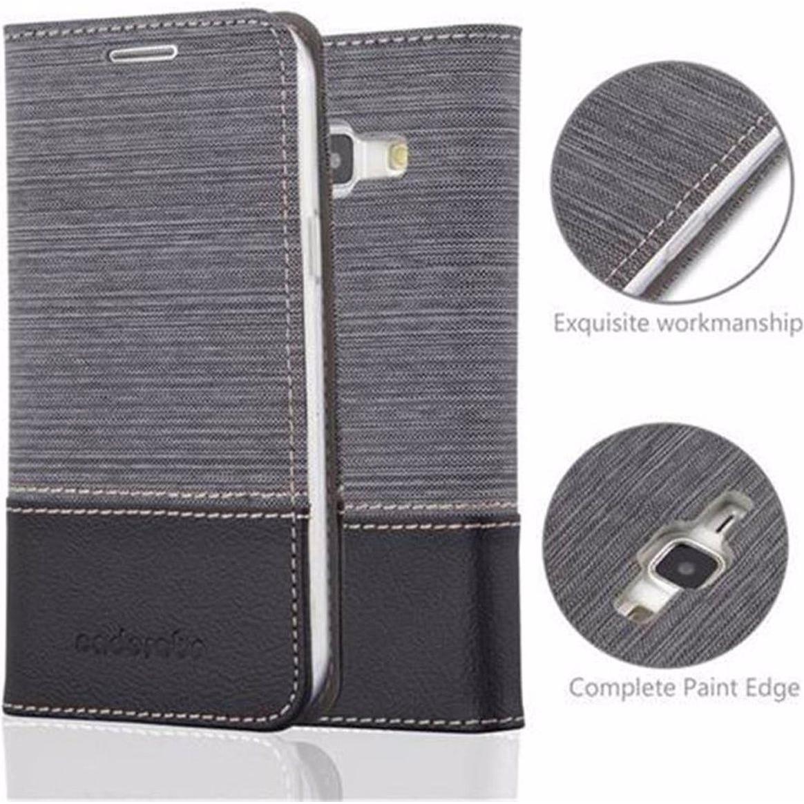 Thumbnail - Cadorabo Book Jeans Optik Cover (Samsung Galaxy J1), Smartphone Hülle, Grau