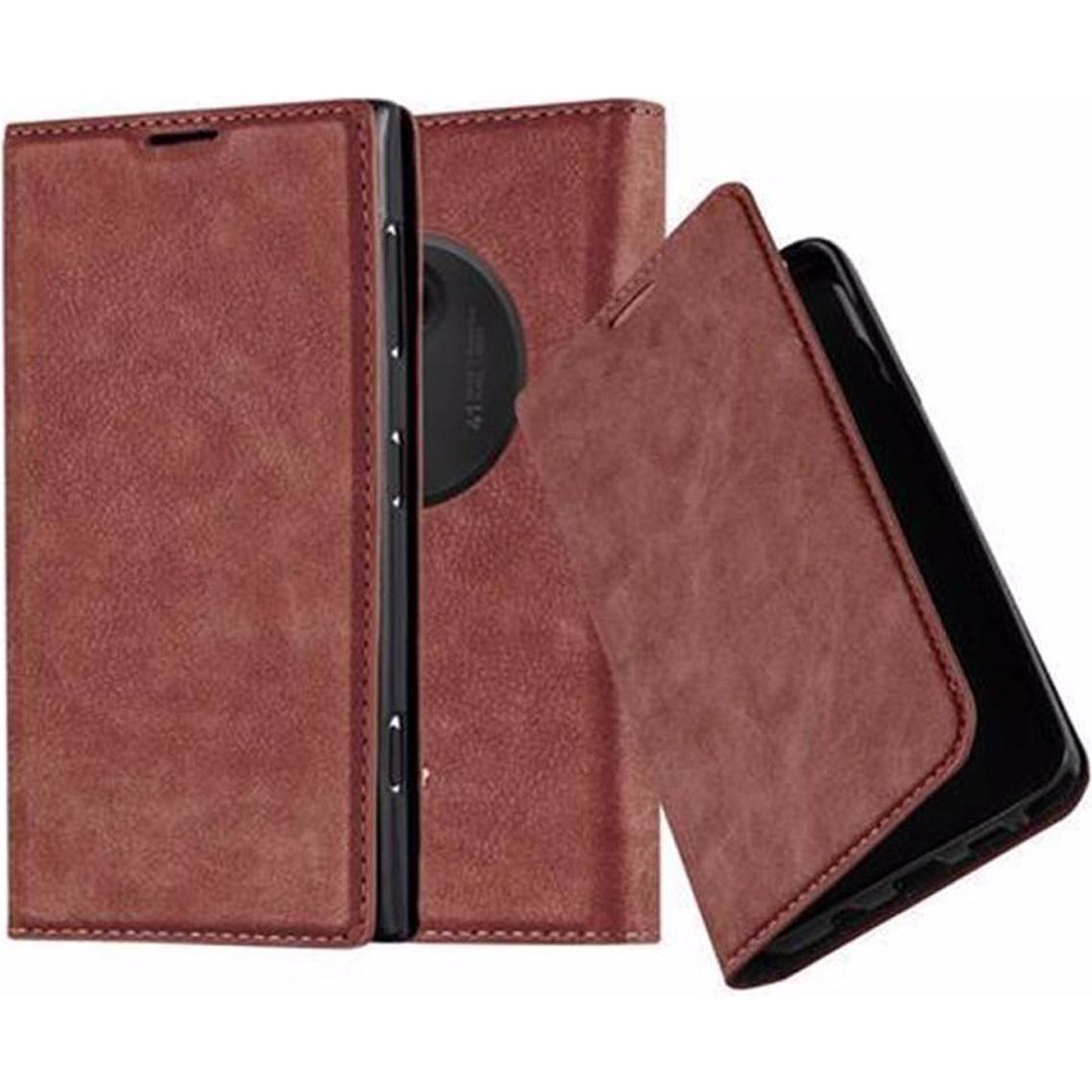 Cadorabo Book Invisible Magnet Cover (Nokia Lumia 1020), Smartphone Hülle, Braun