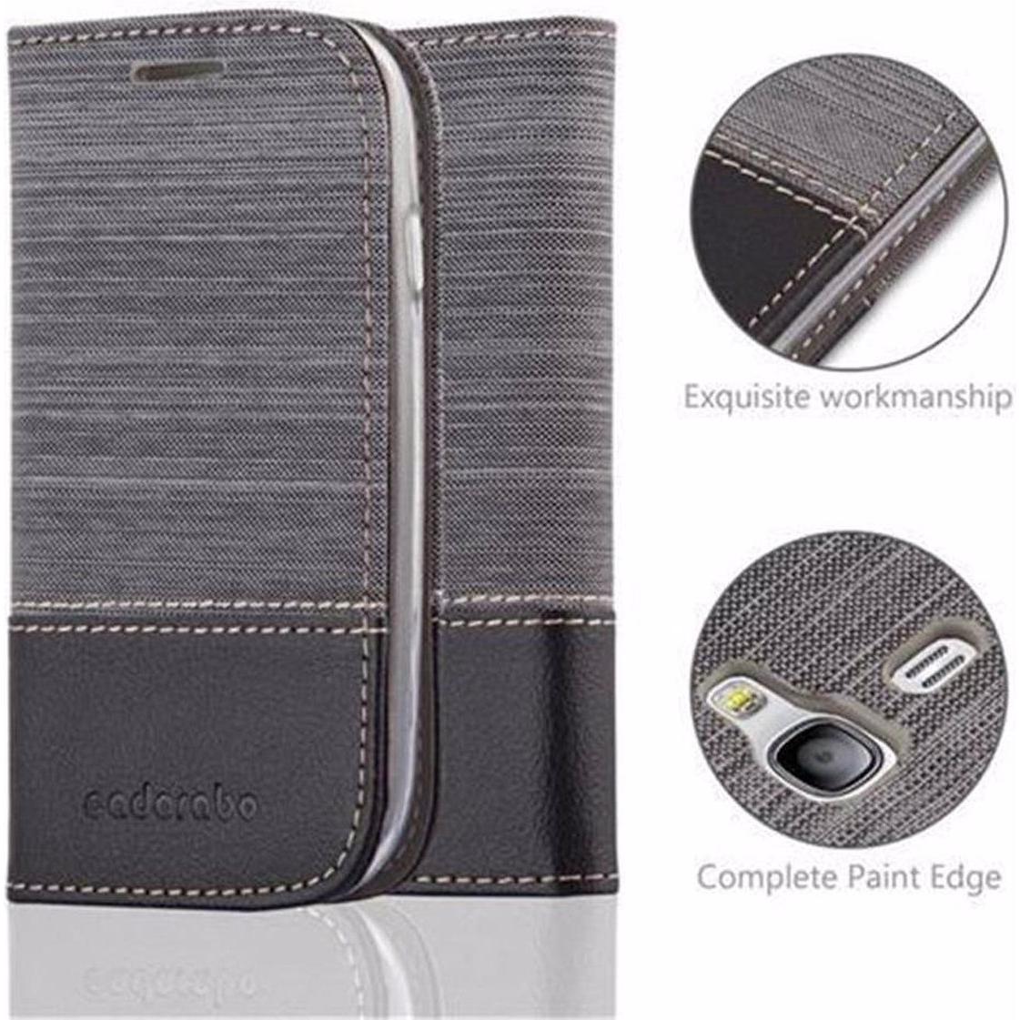 Thumbnail - Cadorabo Book Jeans Optik Cover (Samsung Galaxy S3 Mini), Smartphone Hülle, Grau