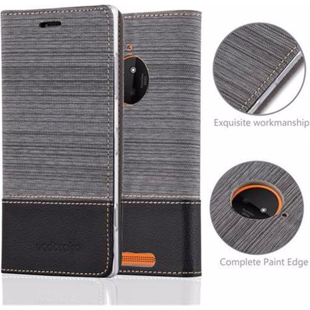 Thumbnail - Cadorabo Book Jeans Optik Cover (Nokia Lumia 830), Smartphone Hülle, Grau