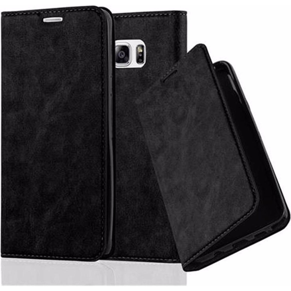Cadorabo Book Invisible Magnet Cover (Samsung Galaxy Note 5), Smartphone Hülle, Schwarz