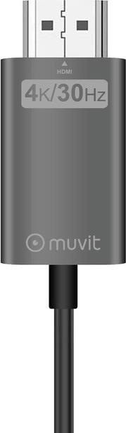 Produktbild Muvit Connect Cable Type C M Vers HDMI M 2m Noir (2 m, HDMI)