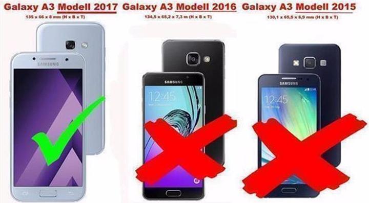 Produktbild Cadorabo Flip Glatt Cover (Samsung Galaxy A3 (2017))