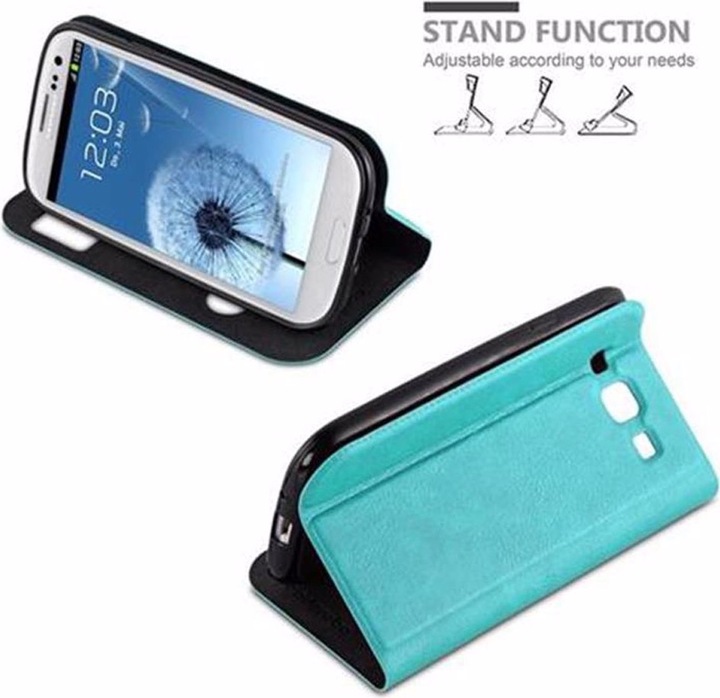 Actual product image Cadorabo Book with View double window cover (Samsung Galaxy S3)