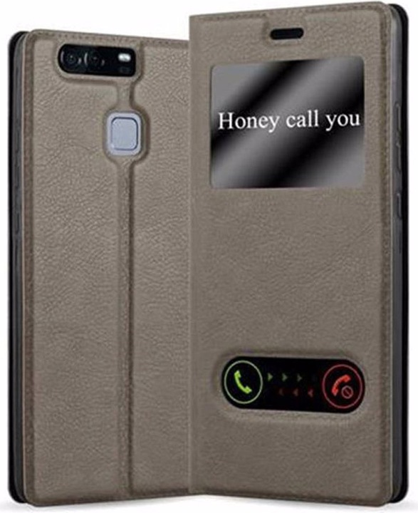 Actual product image Cadorabo Book with View double window cover (Huawei P9)