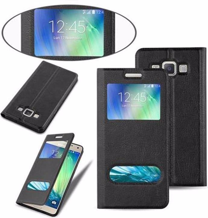Actual product image Cadorabo Book with View double window cover (Samsung Galaxy A3)