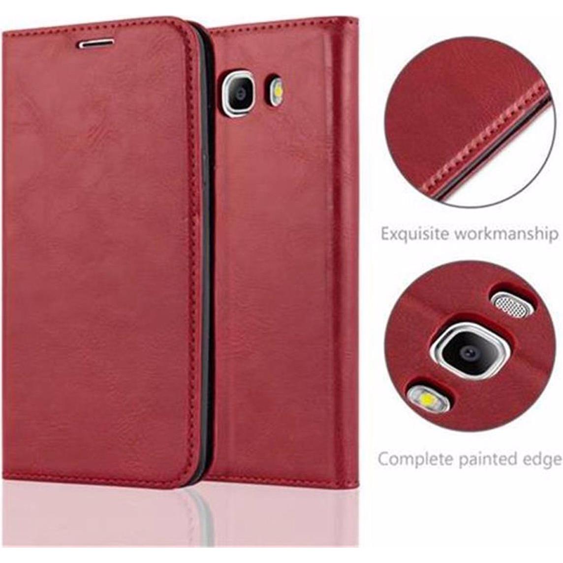 Thumbnail - Cadorabo Book Invisible Magnet Cover (Samsung Galaxy J7 2016), Smartphone Hülle, Rot