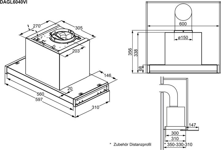 Produktbild Electrolux Dagl6040vi (Flachschirmhaube)