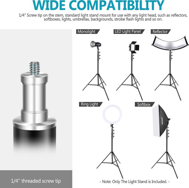 Produktbild Neewer 4m Air-Cushioned Light Stand (Black)