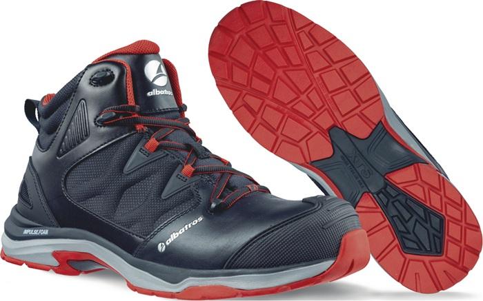 Image du produit Albatros Botte de sécurité ULTRATRAIL BLACK MID taille 46 noir/rouge S3 ESD HRO SRC EN ISO 20345 cuir lisse (S3, 46)