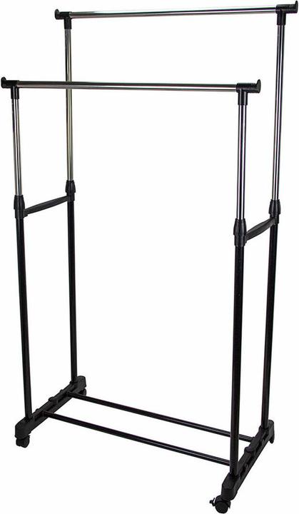 Mondex Garderobenständer mit Rädern 80 x 43 x 90 cm Grau Metall