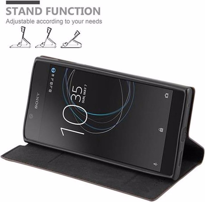 Actual product image Cadorabo Book Invisible Magnet Cover (Sony Xperia L1)