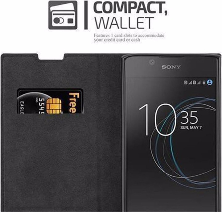 Actual product image Cadorabo Book Invisible Magnet Cover (Sony Xperia L1)