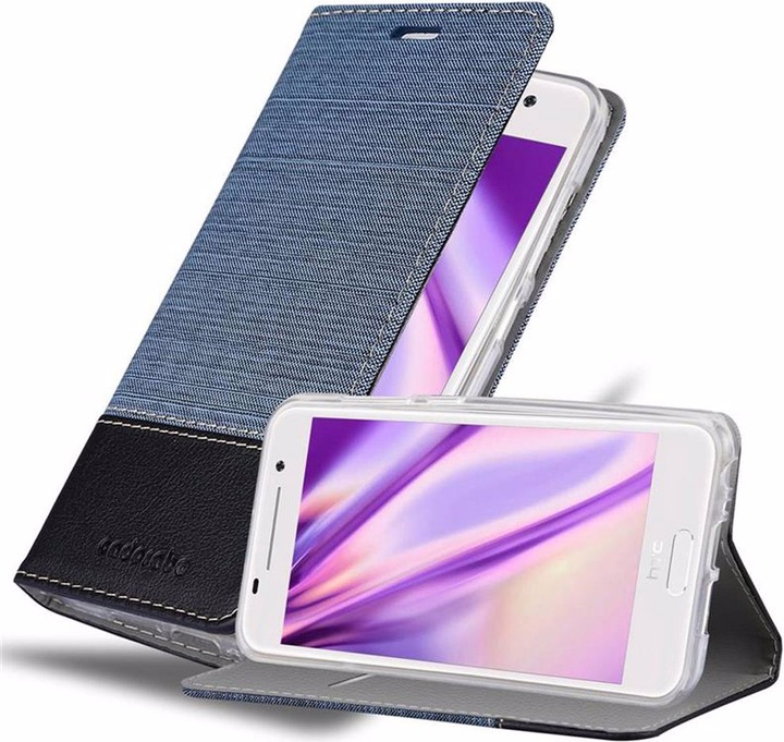Produktbild Cadorabo Book Jeans Optik Cover (HTC One A9)