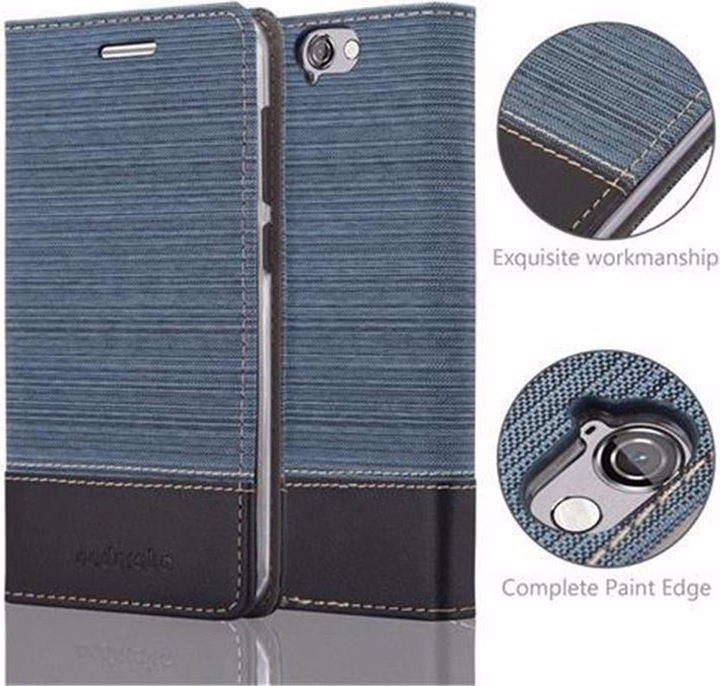 Produktbild Cadorabo Book Jeans Optik Cover (HTC One A9)