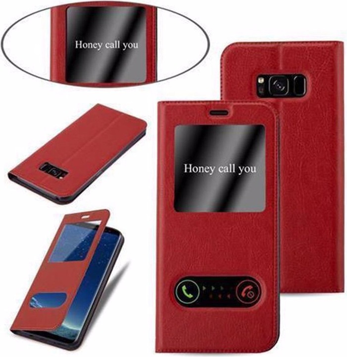 Actual product image Cadorabo Book with View double window cover (Samsung Galaxy S8+)