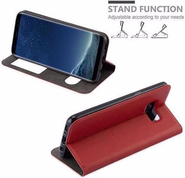 Actual product image Cadorabo Book with View double window cover (Samsung Galaxy S8+)
