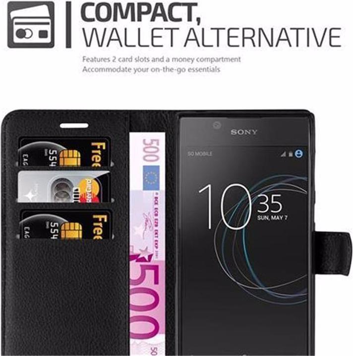 Actual product image Cadorabo Book with stand function cover (Sony Xperia L1)