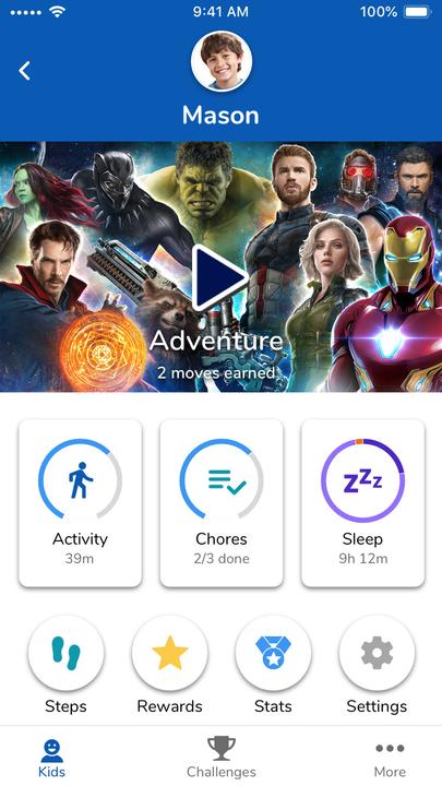 Productafbeelding Garmin Vivofit jr. 3 Marvel Black Panther (20 mm)