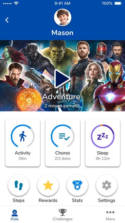 Produktbild Garmin Vivofit jr. 3 Marvel Black Panther (20 mm)