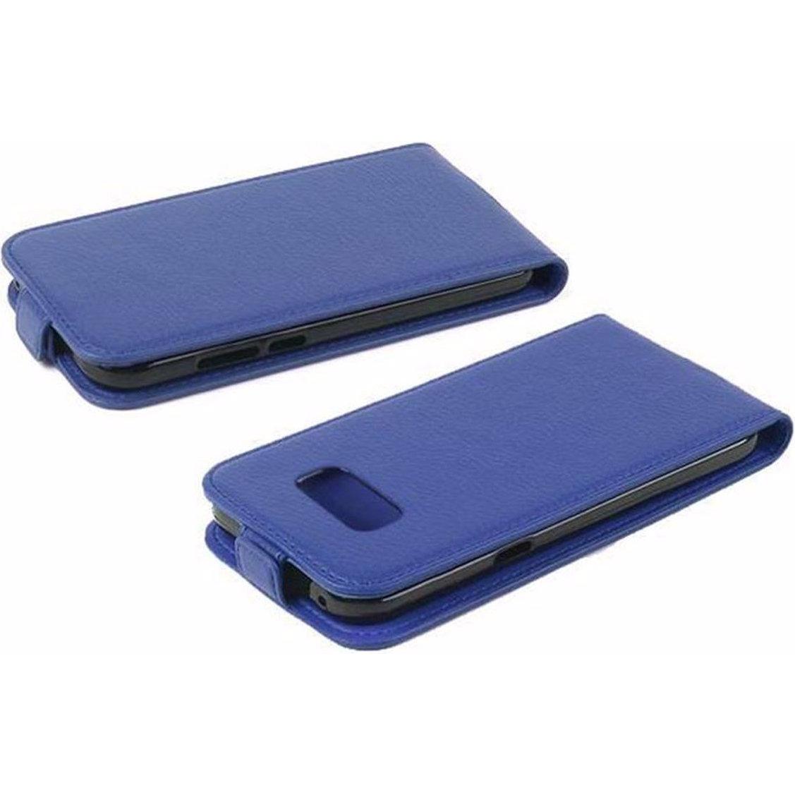 Thumbnail - Cadorabo Flip mit Struktur Cover (Samsung Galaxy S8), Smartphone Hülle, Blau