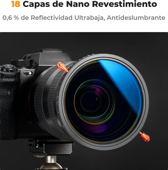 Produktbild K&F Concept 72MM 2 in 1 CPL+Variable ND2ND32 Lens Filter 18Layers Blue Coated, without Black Cross (C Series) (ND- / Graufilter, 72 mm)