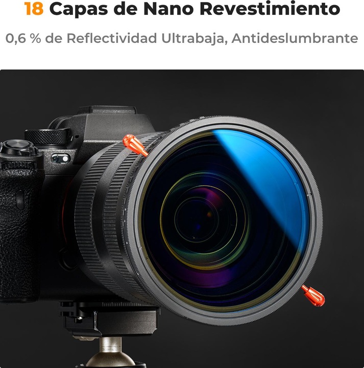 Actual product image K&F Concept 72MM 2 in 1 CPL+Variable ND2ND32 Lens Filter 18Layers Blue Coated, without Black Cross (C Series) (Neutral density filter, 72 mm)